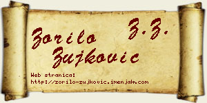 Zorilo Žujković vizit kartica